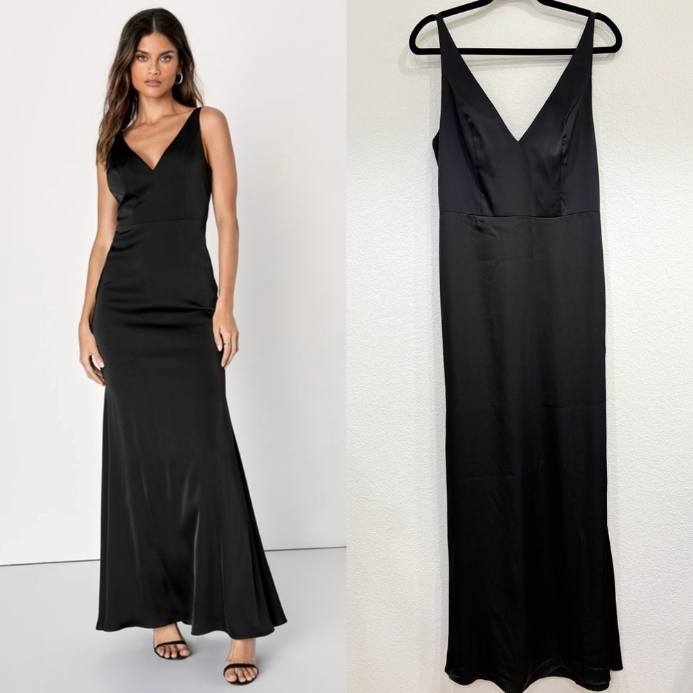 NWOT Lulus Intriguing Aura‎ Black Sleeveless Maxi Dress